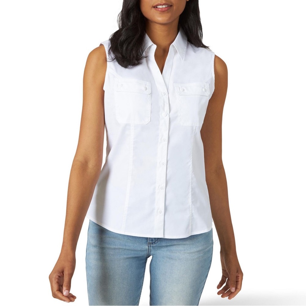 Lee Riders Sleeveless Button-down Shirt